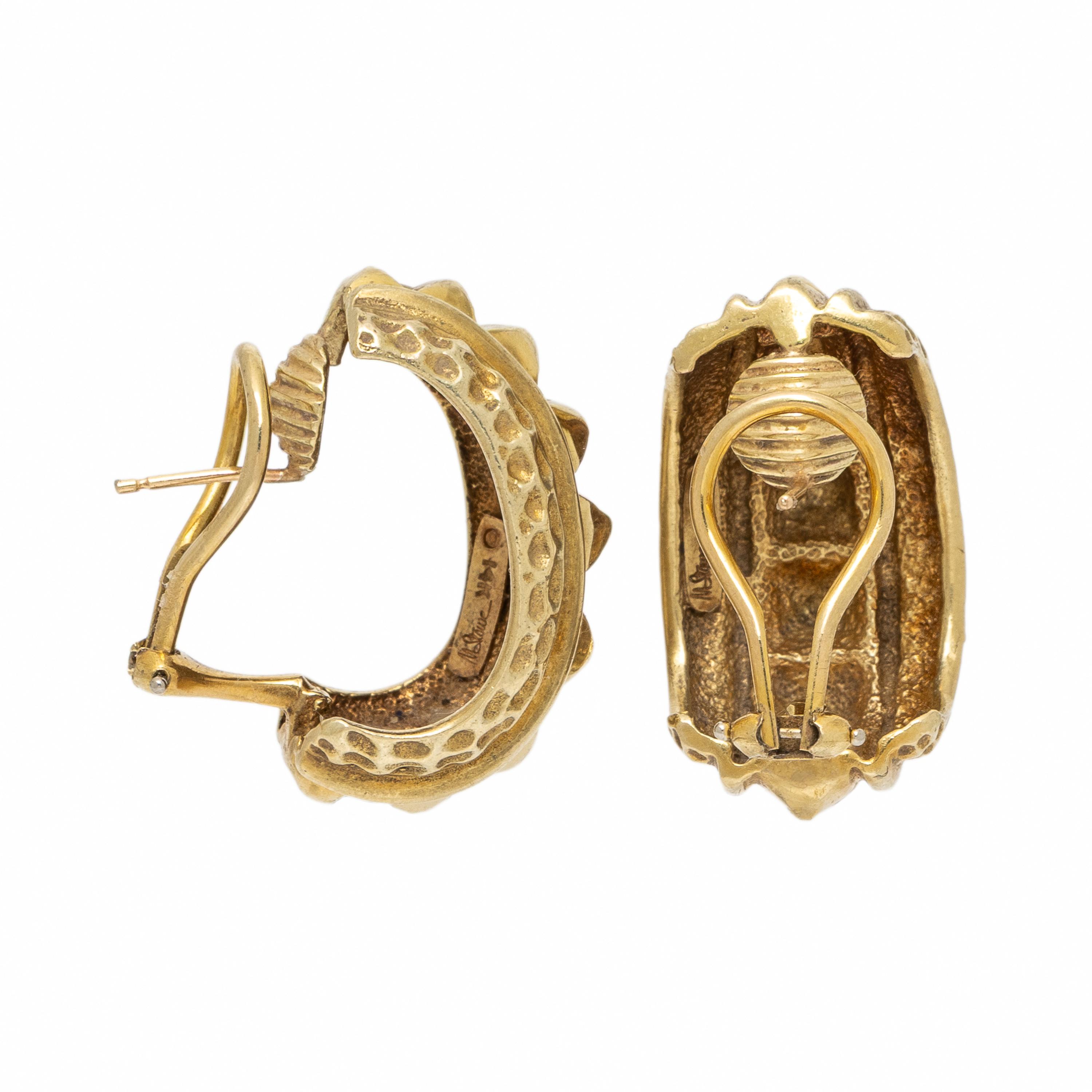 Marlene Stowe, Yellow Gold Earrings