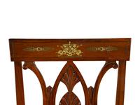 An Empire Style Gilt Metal Mounted Mahogany Side Chair