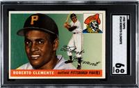 A 1955 Topps Roberto Clemente Rookie Baseball Card No. 164 (SGC 6 EX/NM)