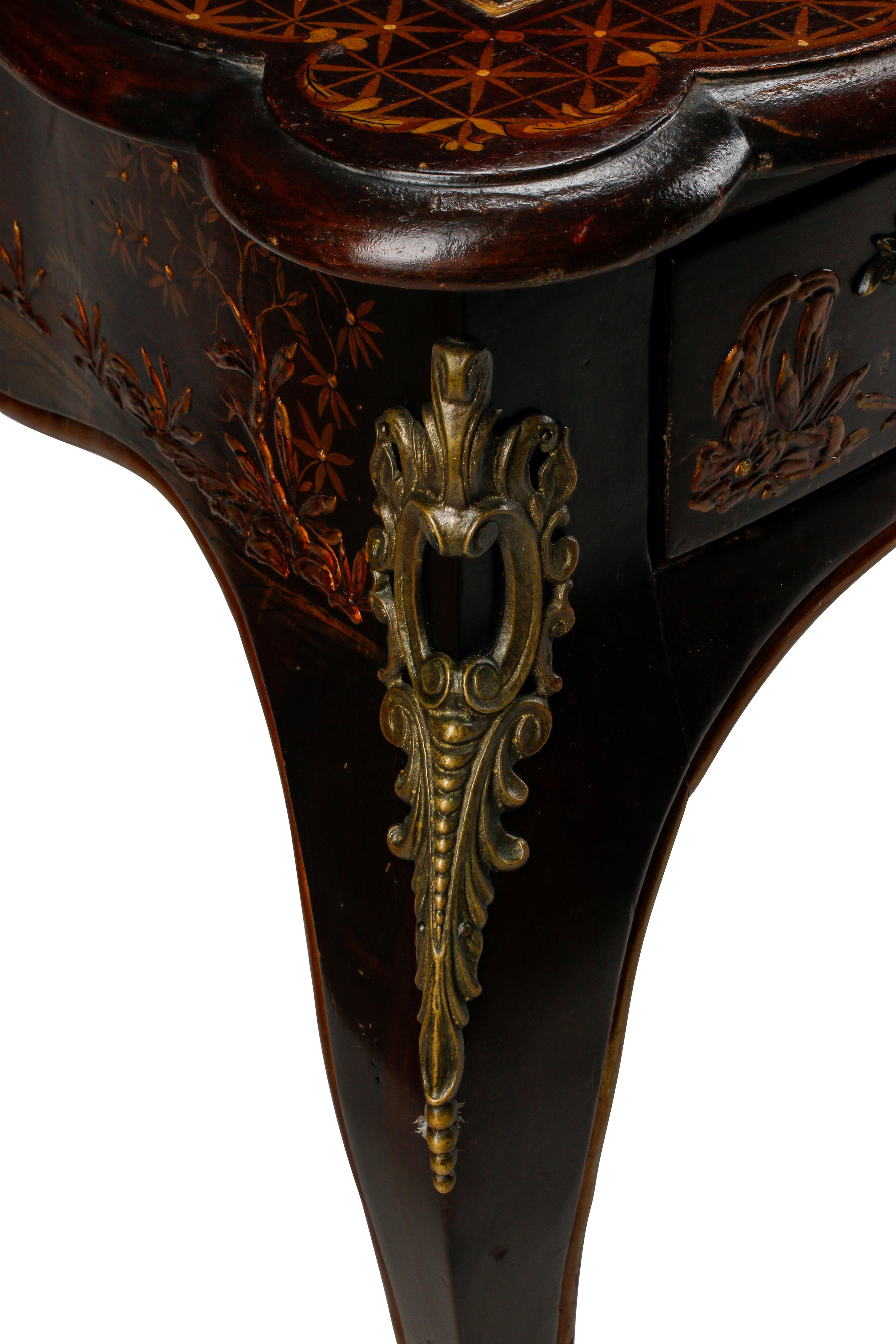 A John Widdicomb Louis XV Style Chinoiserie Bureau Plat