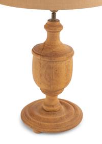 A Pair of Turned Wood Finials Mounted as Lamps