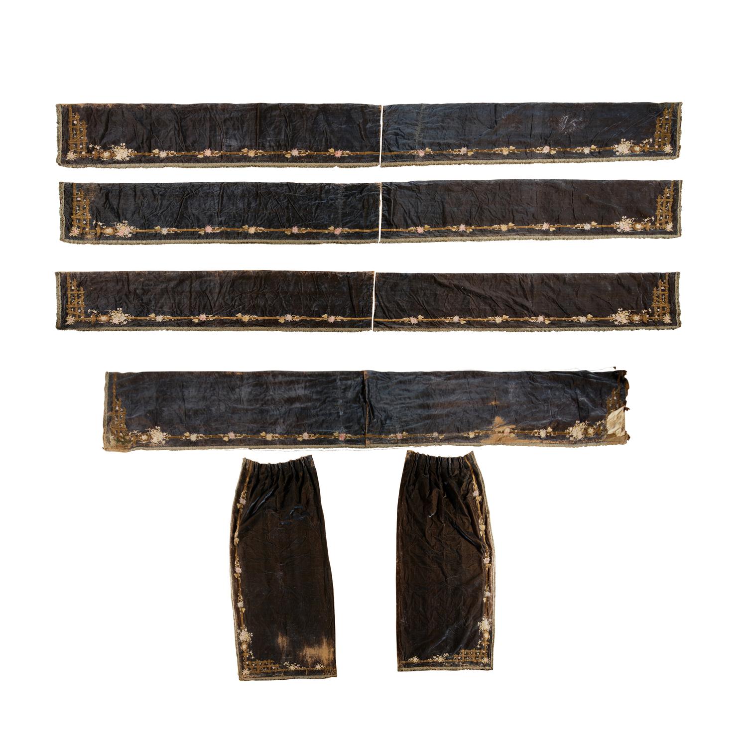 Five Pairs of Aesthetic Movement Drapes, Possibly Herter Brothers