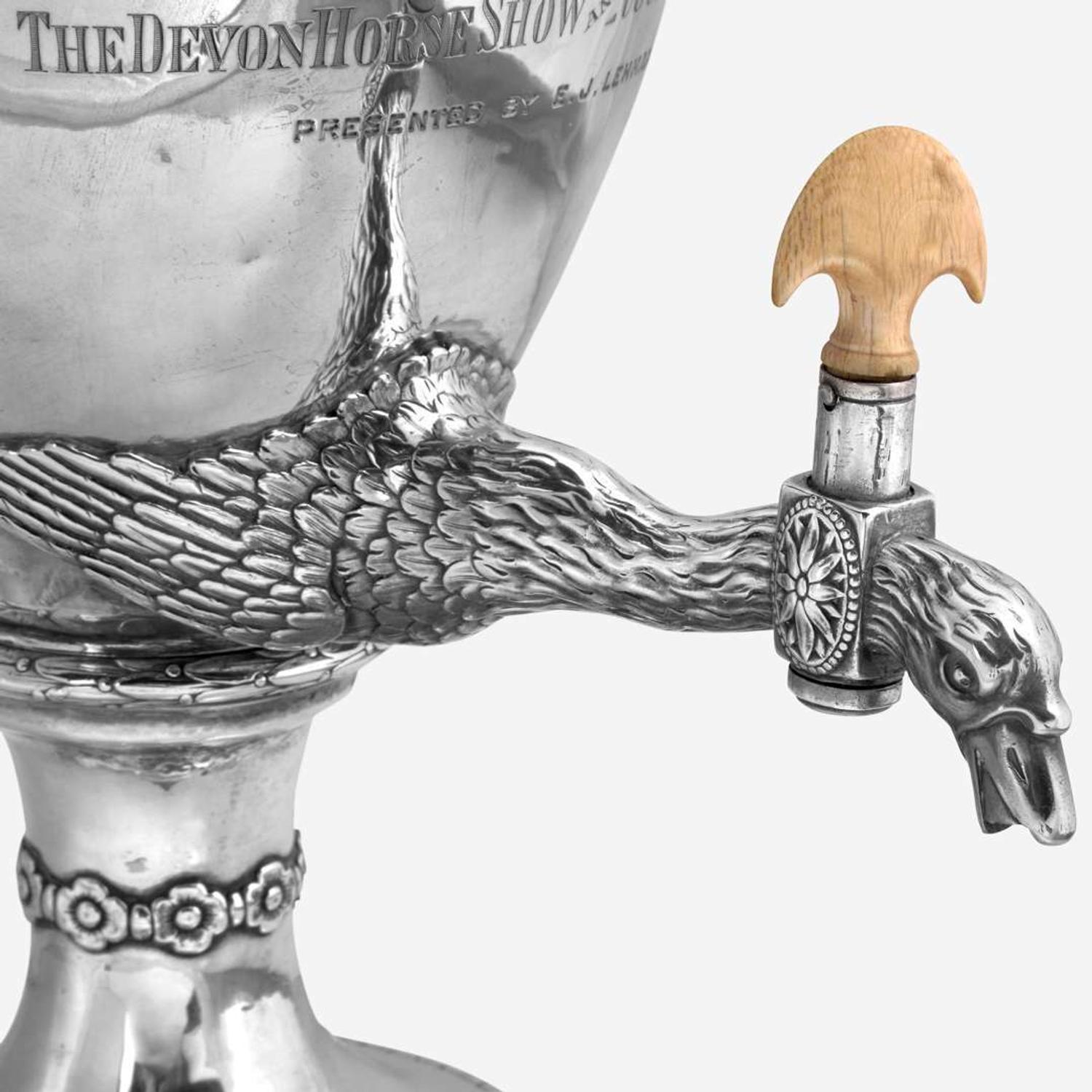 A George III sterling silver presentation hot water urn Andrew Fogelberg, London, 1776