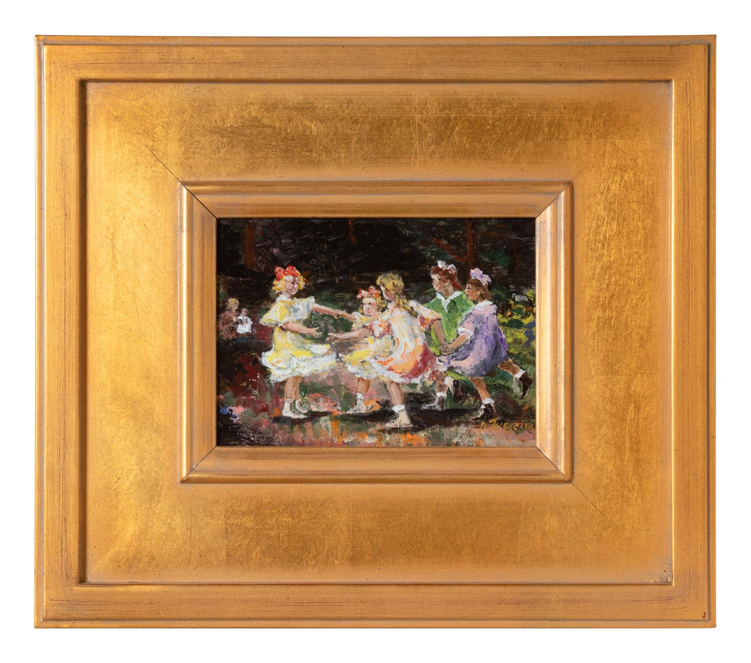 Children Playing Ring Around the Rosie