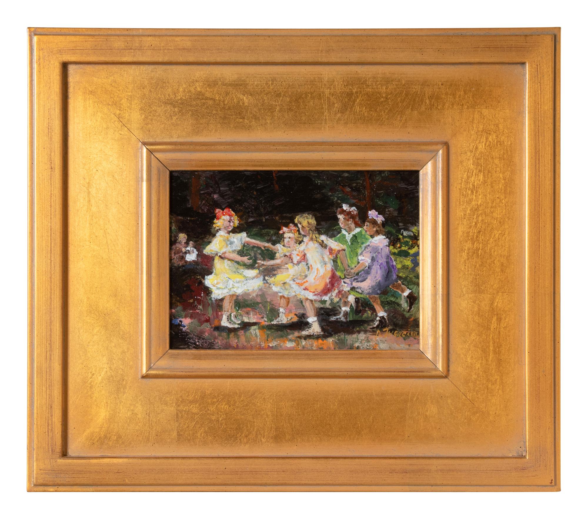 Children Playing Ring Around the Rosie