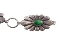 Petite Navajo Silver and Turquoise Link Concha Belt