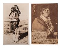 [POSTCARDS]. A group of 93 RPPCs & photographs of Native American subjects.