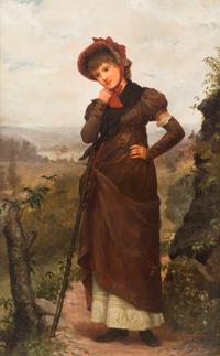 Jennie Augusta Brownscombe, (American, 1850-1936), A Walk Through the Country, 1882