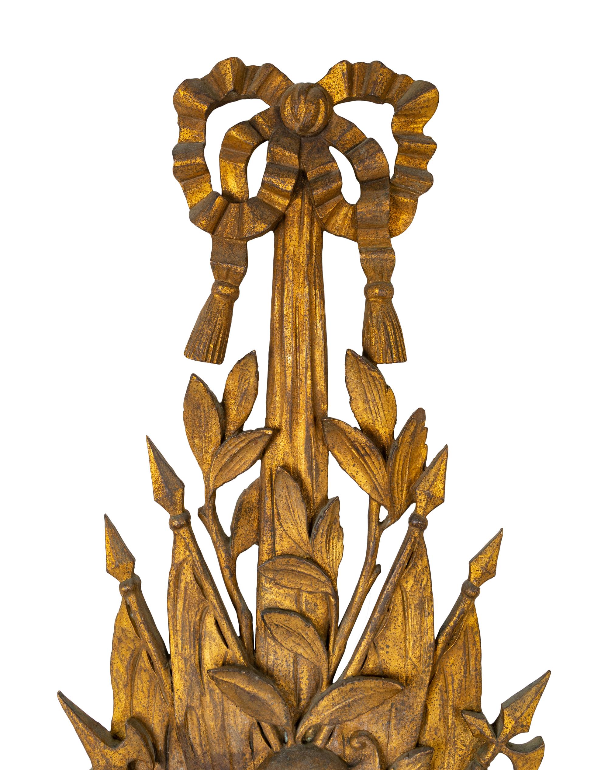 A Pair of Italian Carved Giltwood Six Light Wall Sconces — 19TH/20TH CENTURY