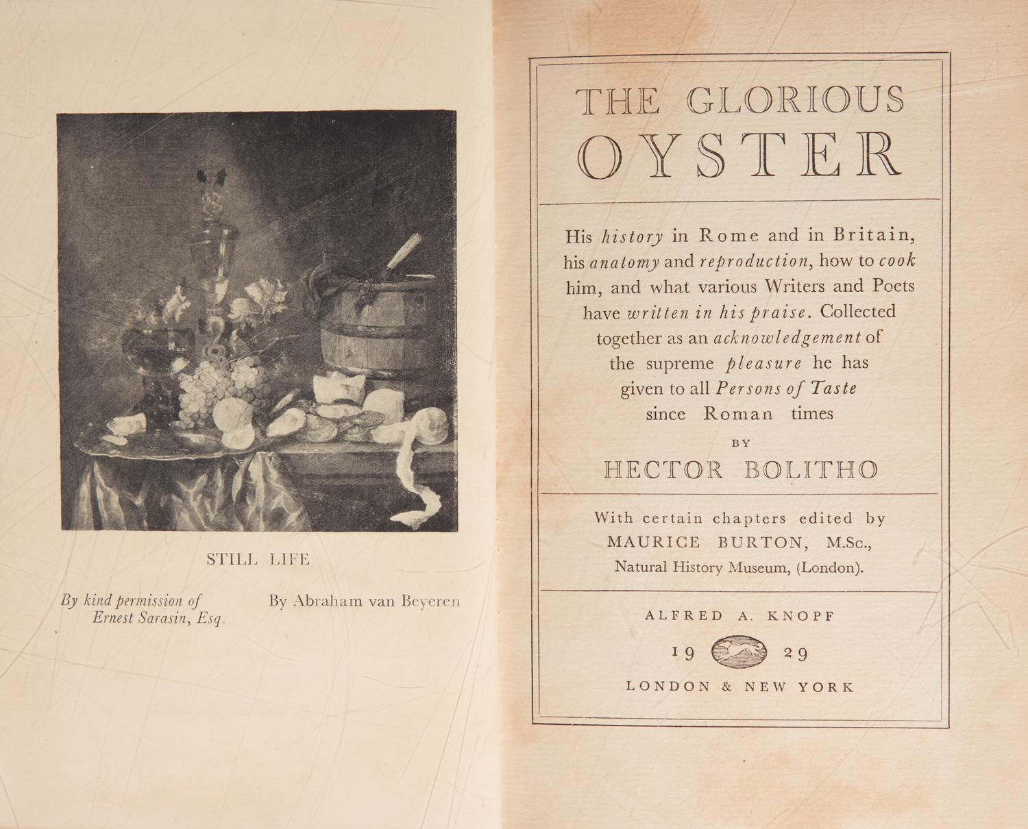 [Food & Drink] Group of 2 First Editions on Oysters