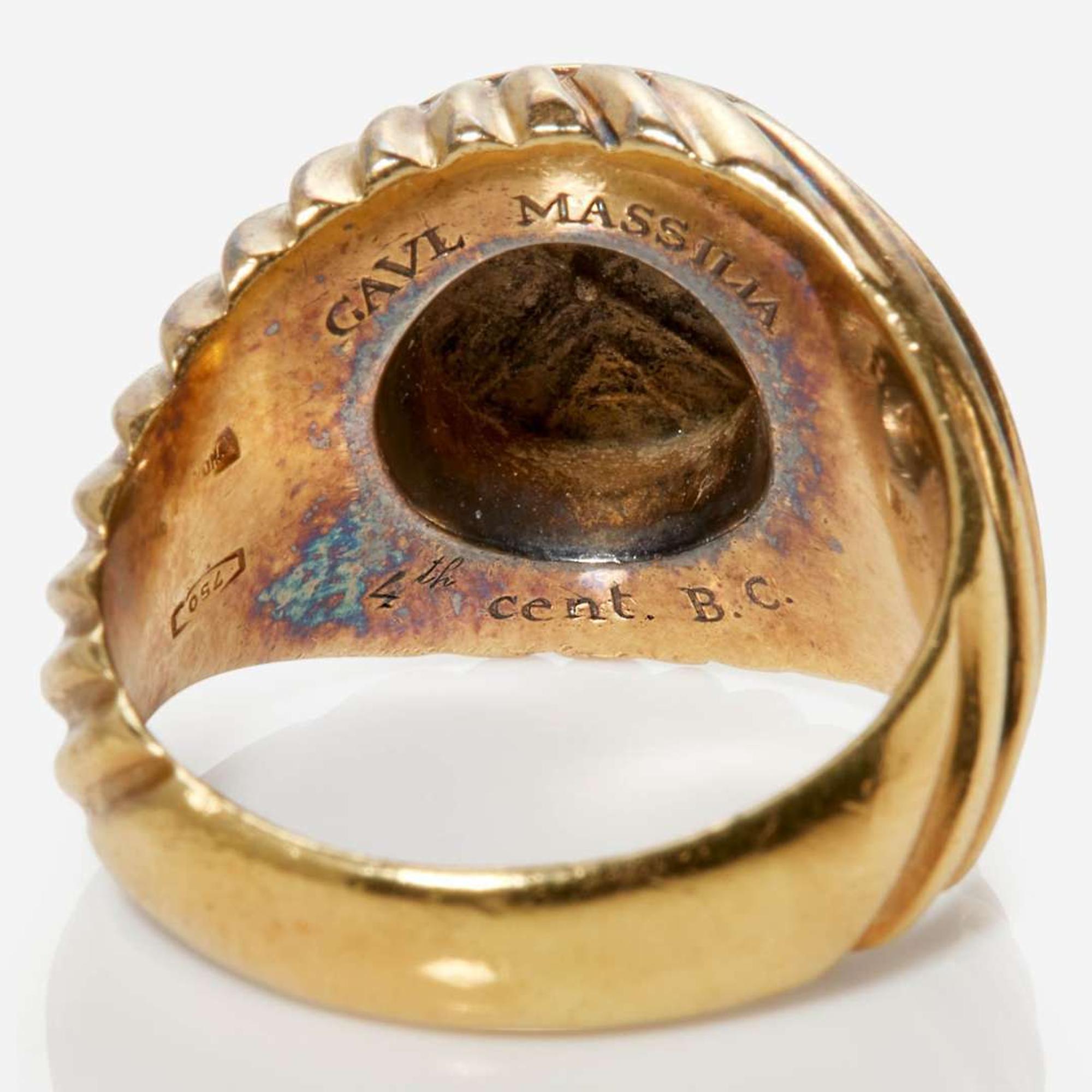 An 18K Yellow Gold Bvlgari Ancient Coin Ring Monete c.1970