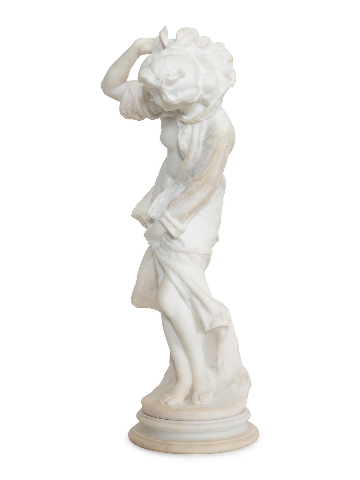 Figure of a Nude Maiden in a Windblown Cape