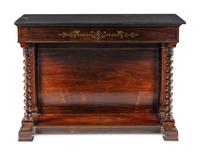 A George IV Brass Inlaid Rosewood Pier Table