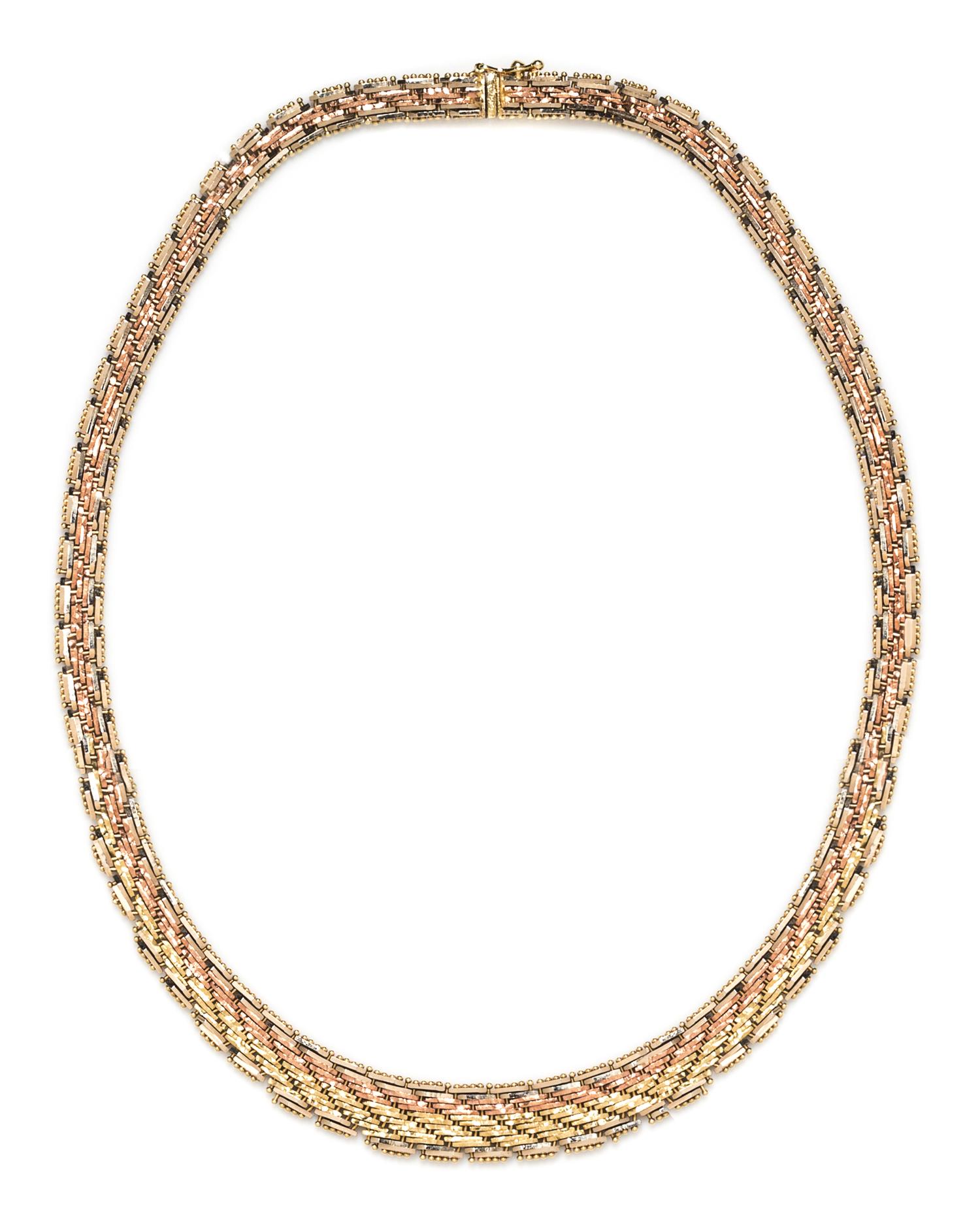 A Collection of 14 Karat Gold Necklaces, 51.60 dwts.