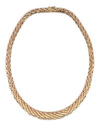 A Collection of 14 Karat Gold Necklaces, 51.60 dwts.