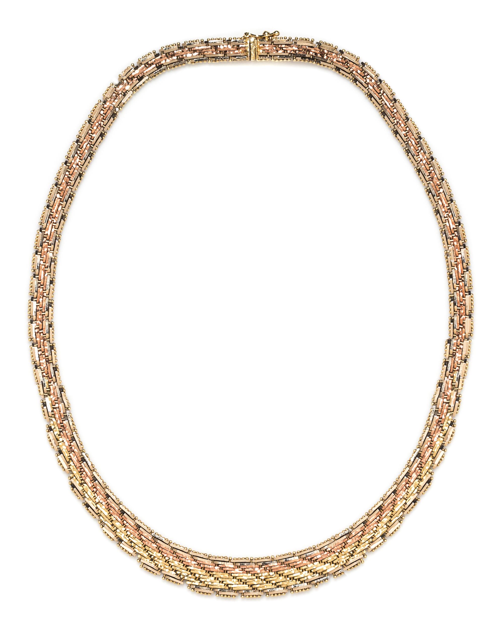 A Collection of 14 Karat Gold Necklaces, 51.60 dwts.