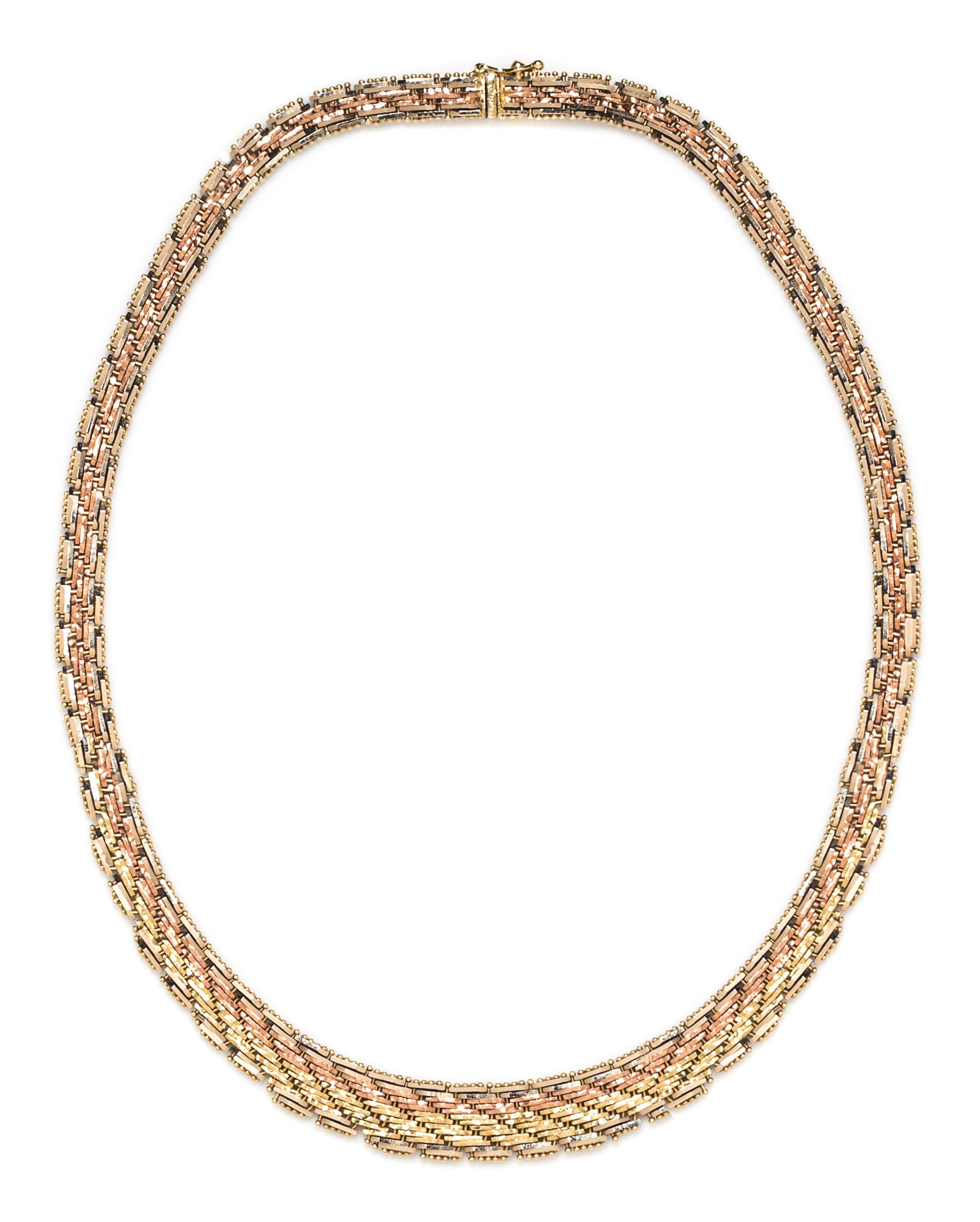 A Collection of 14 Karat Gold Necklaces, 51.60 dwts.