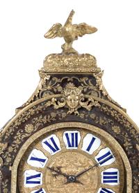 A Louis XVI Gilt Bronze Mounted Boulle Marquetry Bracket Clock