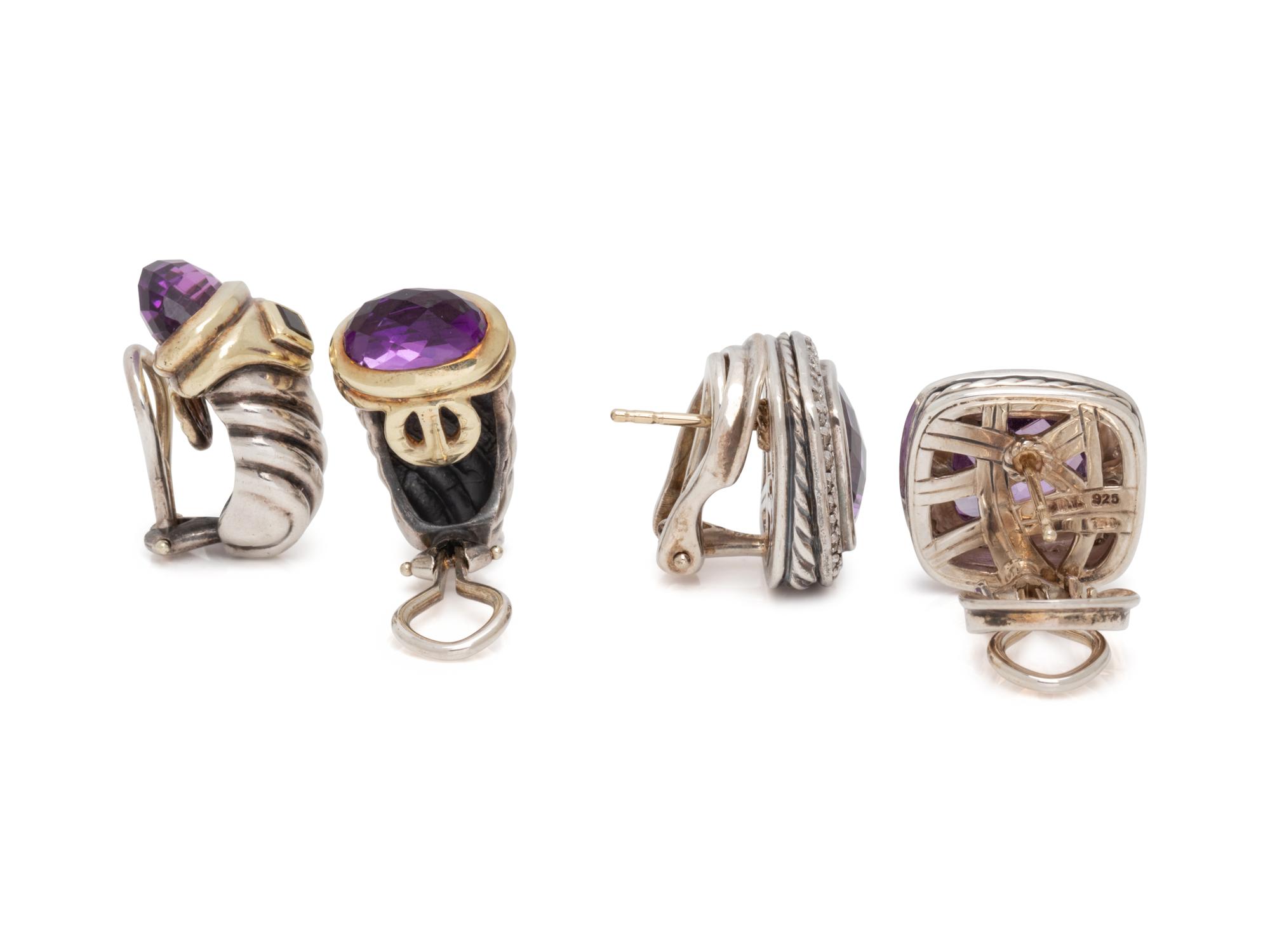 DAVID YURMAN, COLLECTION OF STERLING SILVER AND AMETHYST JEWELRY
