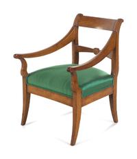 A Biedermeier Maple Armchair