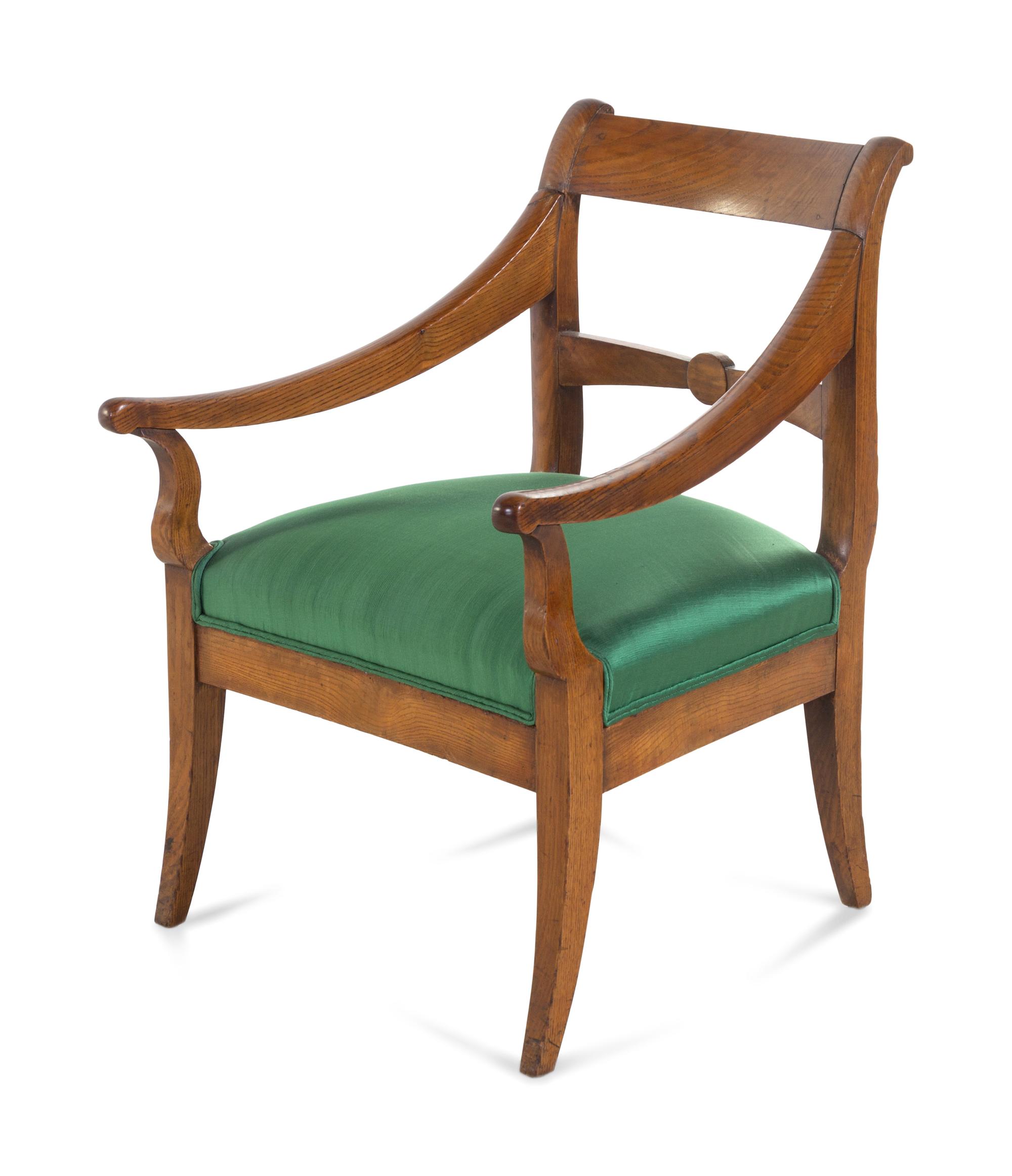 A Biedermeier Maple Armchair