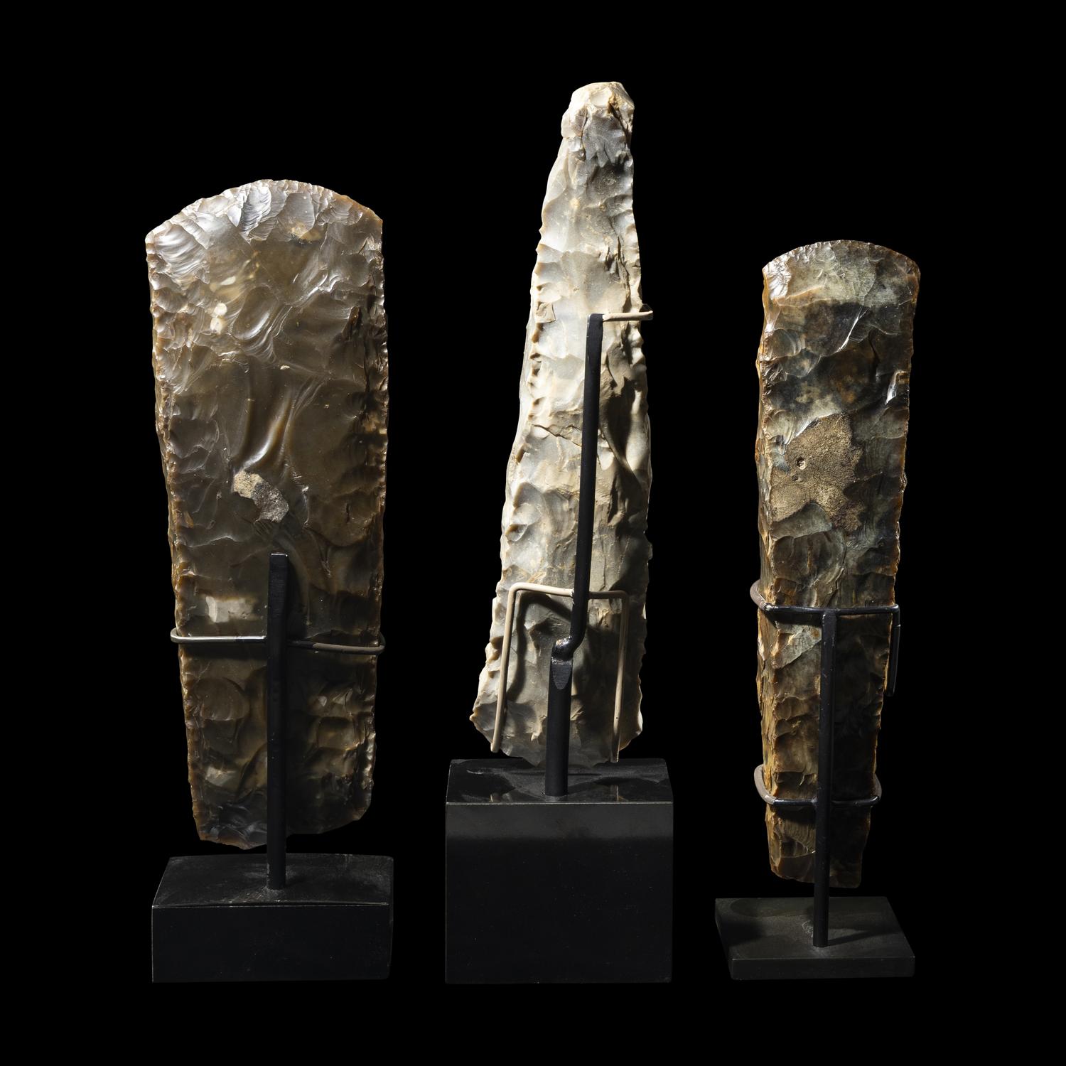Three Neolithic Flint Axes