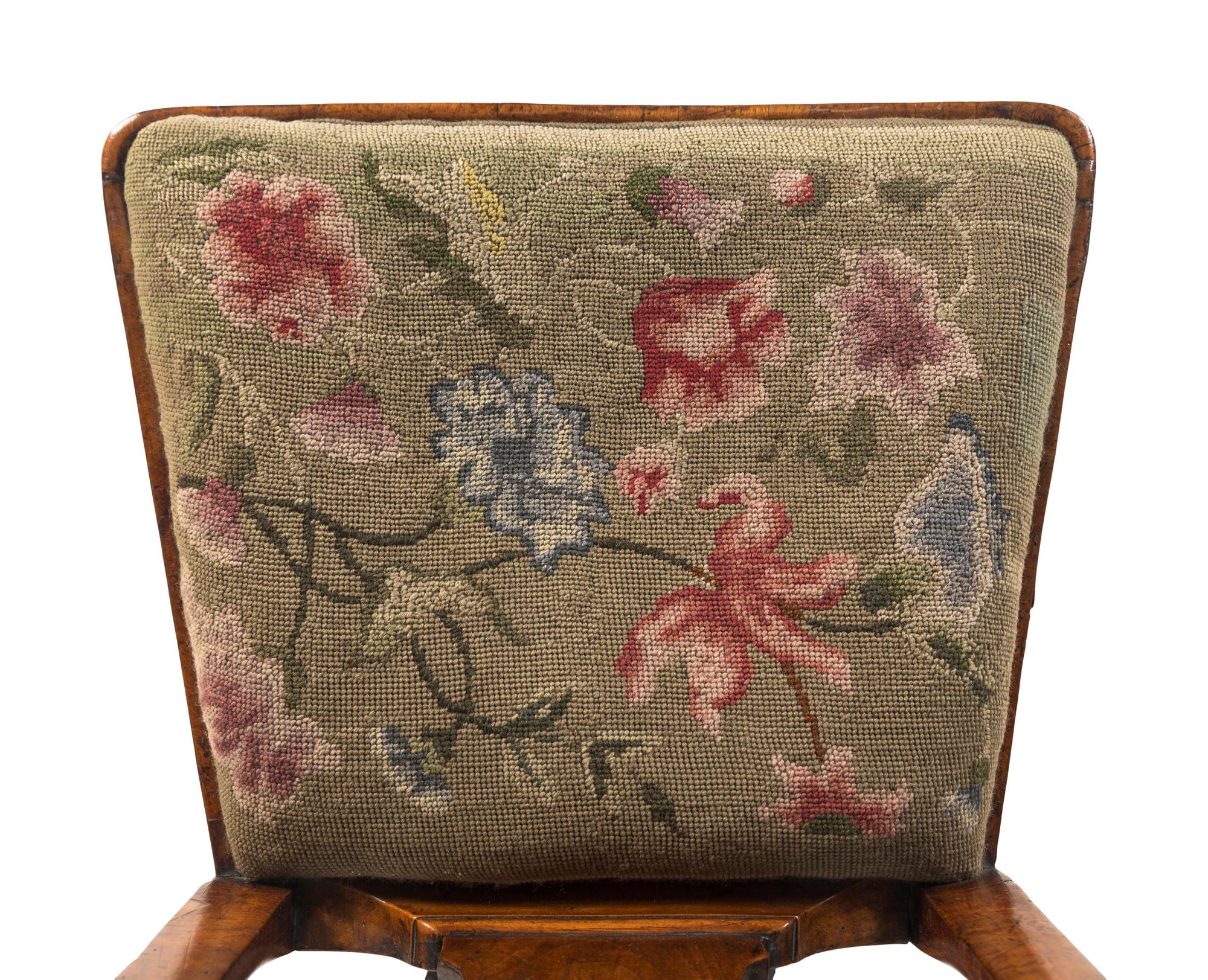 A George I Walnut and Beechwood Side Chair