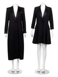 Two Designer Tuxedo-Style Coats: One Giorgio Armani, One Carolina Herrera