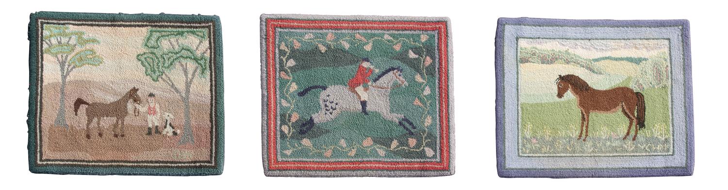 Three American Hooked Rugs — 20TH CENTURY
