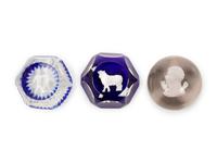 Three Glass Paperweights