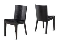 A Set of Ten Embossed Leather-Veneered Dining Chairs in the Style of Jean-Michel Frank