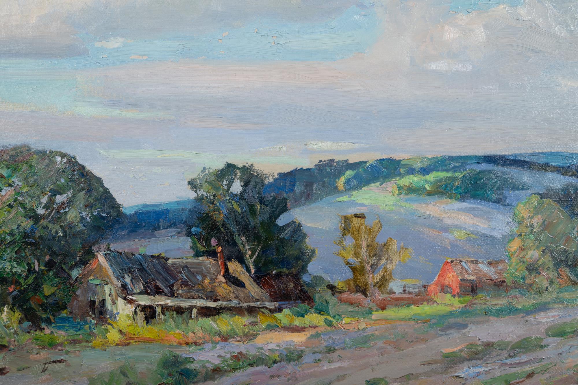 Farm with Clouds and Sky