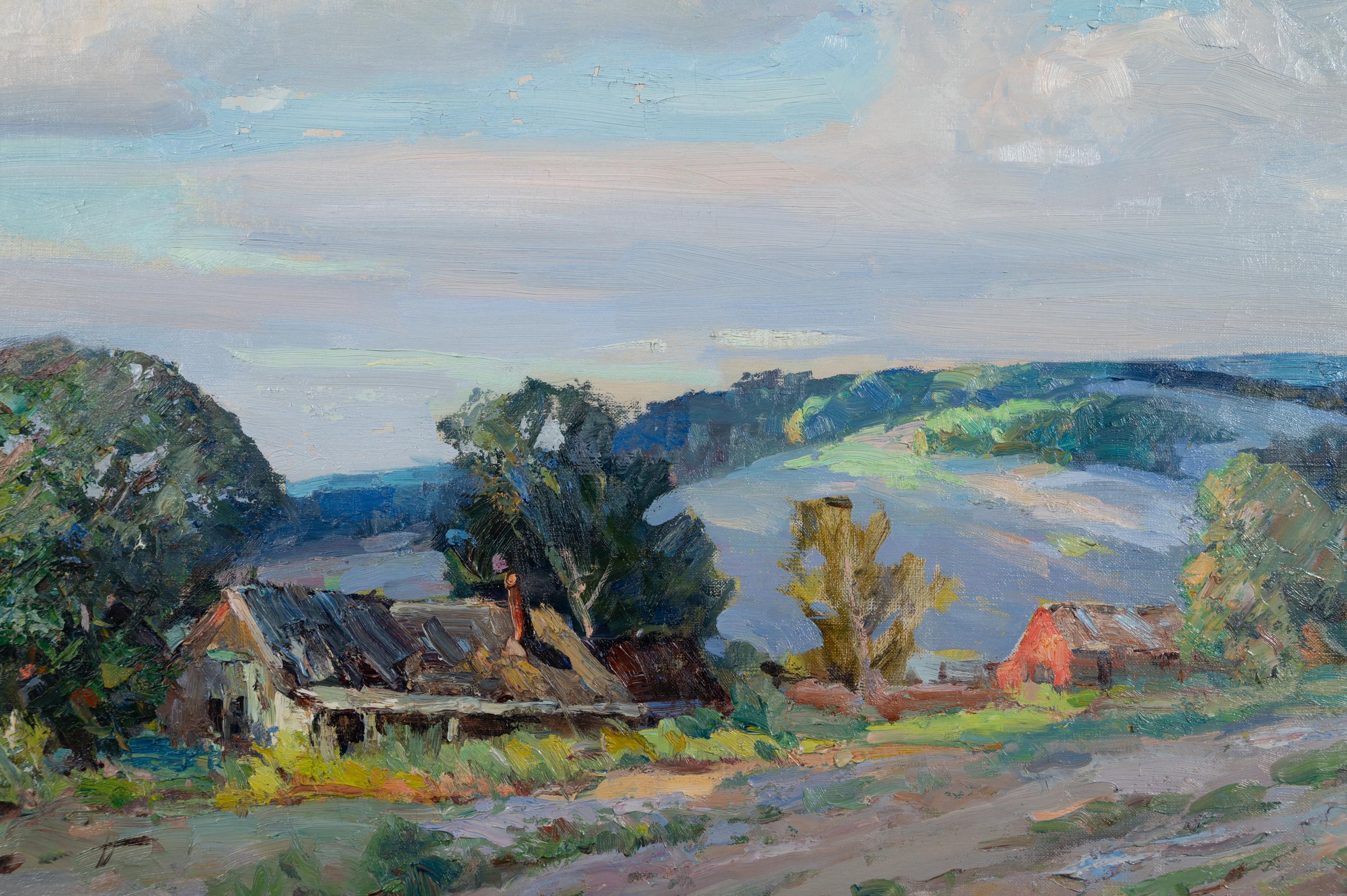 Farm with Clouds and Sky