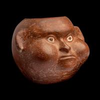 A Moche Head Vessel