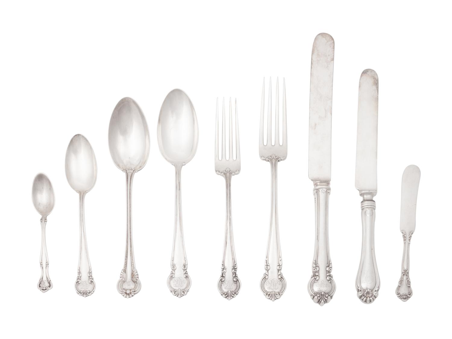 A Large group of Miscellaneous American Silver Flatware
