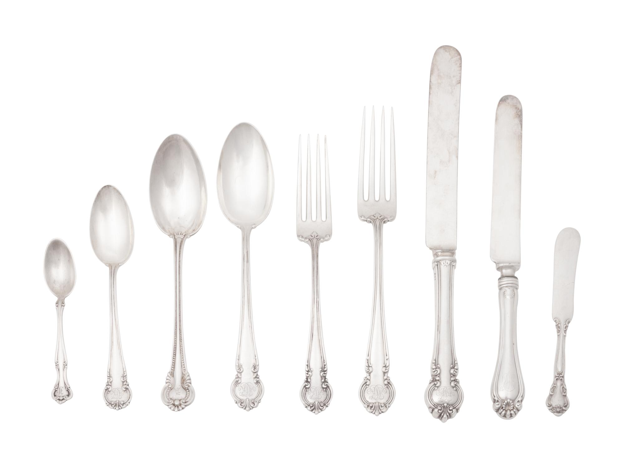A Large group of Miscellaneous American Silver Flatware