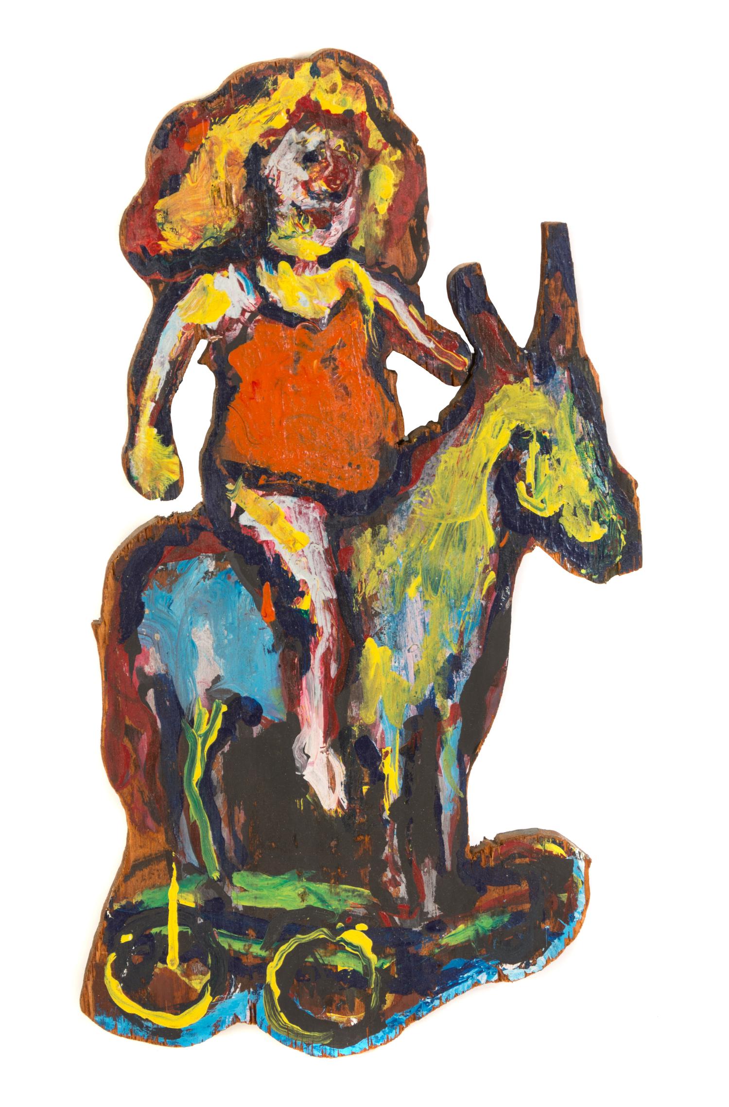 June Leaf, (American, b. 1929), Untitled (Girl on Horse)