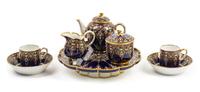 A Sevres Porcelain Tea Service Diameter of tazza 8 3/4 inches. — 18TH CENTURY, THE DECORATION 19TH CENTURY