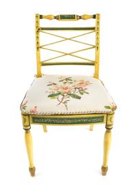 An Italian Painted Side Chair Height 32 1/2 inches. — LATE 19TH/EARLY 20TH CENTURY
