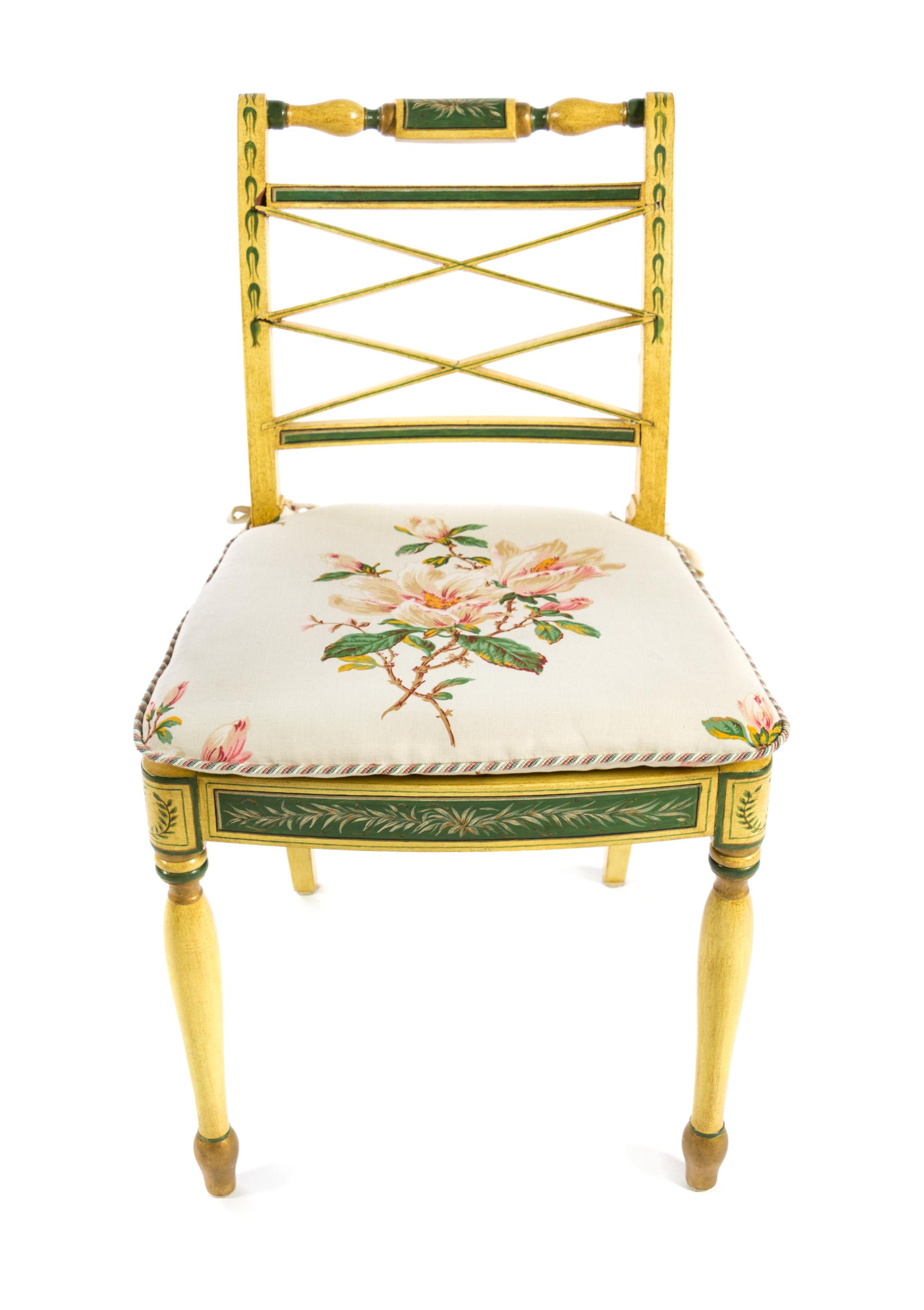 An Italian Painted Side Chair Height 32 1/2 inches. — LATE 19TH/EARLY 20TH CENTURY