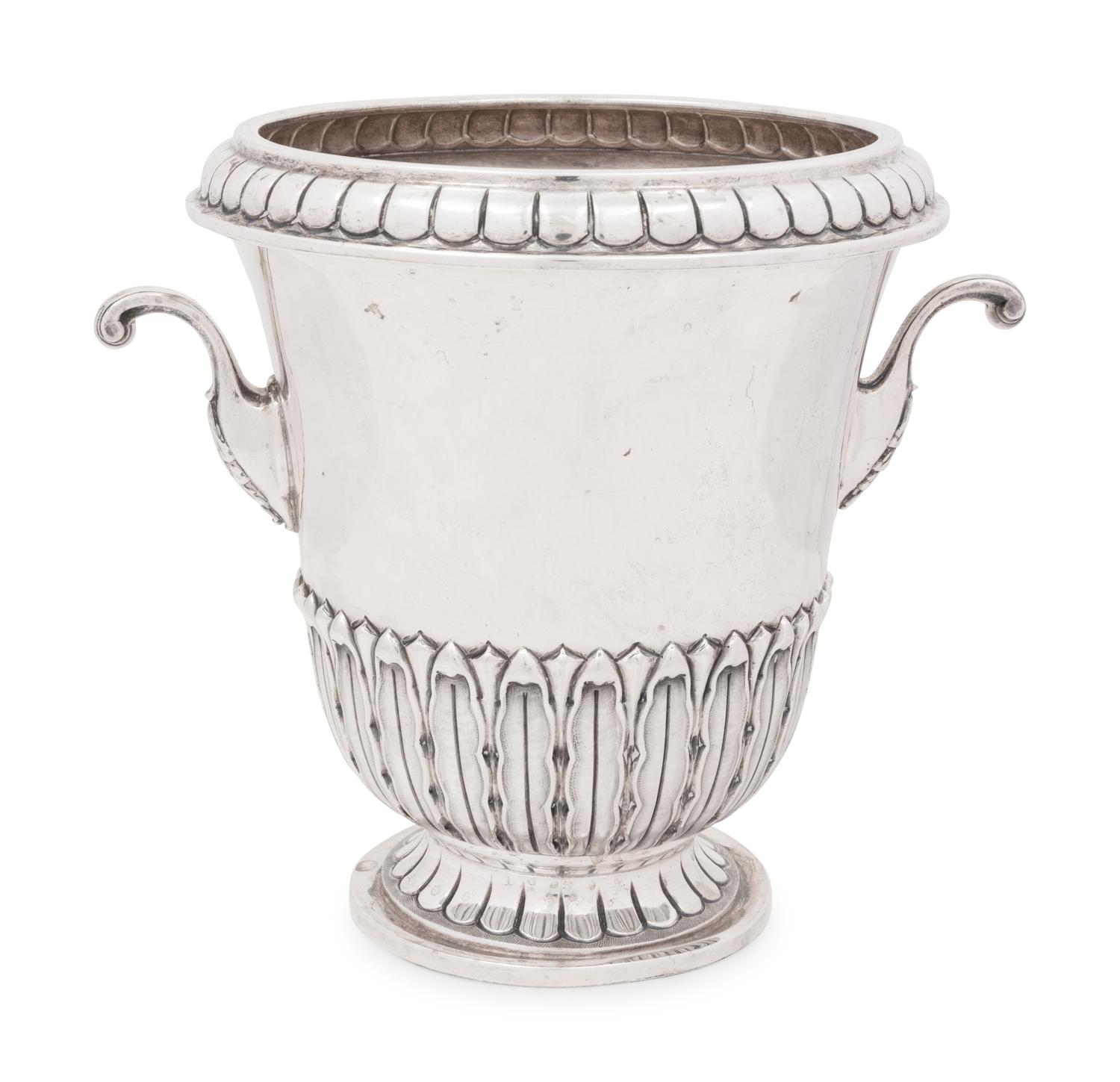 An Italian Silver Wine Cooler