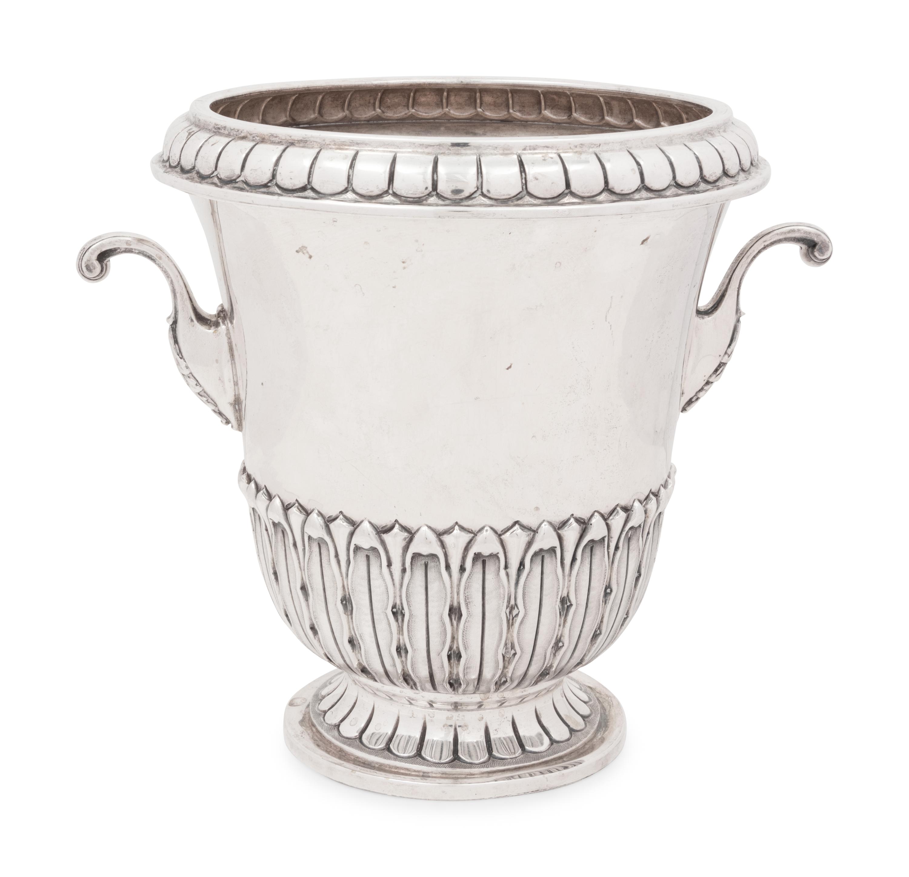 An Italian Silver Wine Cooler
