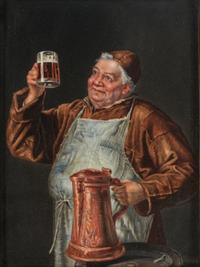 A Berlin (K.P.M.) Porcelain Plaque After Eduard von Grützner