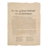 [Americana] [War of 1812] To the gallant Defenders of Baltimore