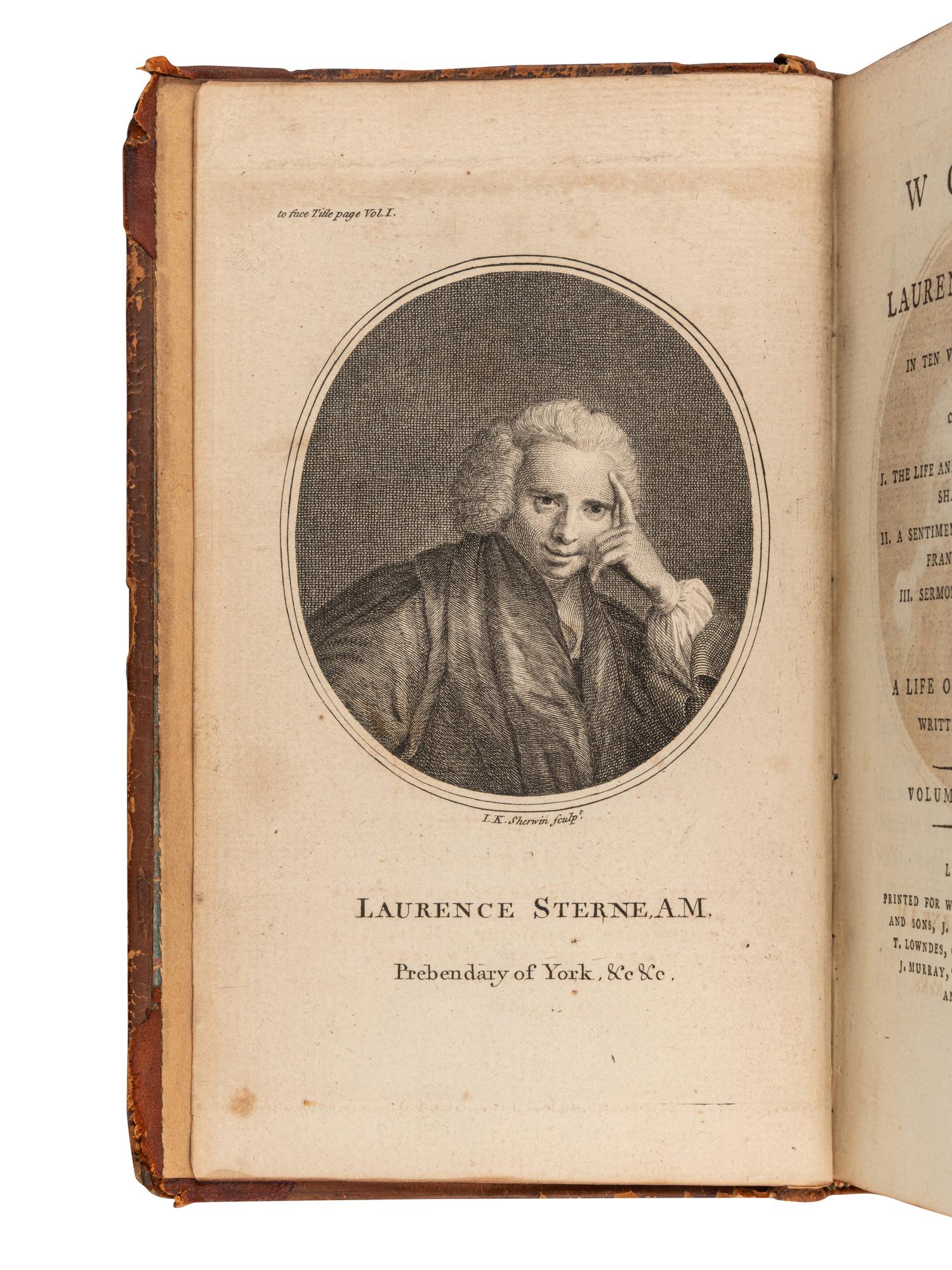 STERNE, Laurence (“Mr. Yorick”) (1713-1768). The Works of Laurence Sterne . London: W. Strahan et al, 1780.