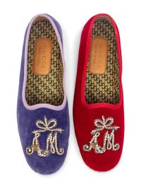 Two Pairs of Gucci Men's Velvet Loafers