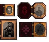 [EARLY PHOTOGRAPHY]. 37 assorted Union cases.