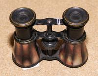 A Pair of Abalone Veneered Opera Glasses Height 3 1/8 inches. — FIRST HALF 20TH CENTURY