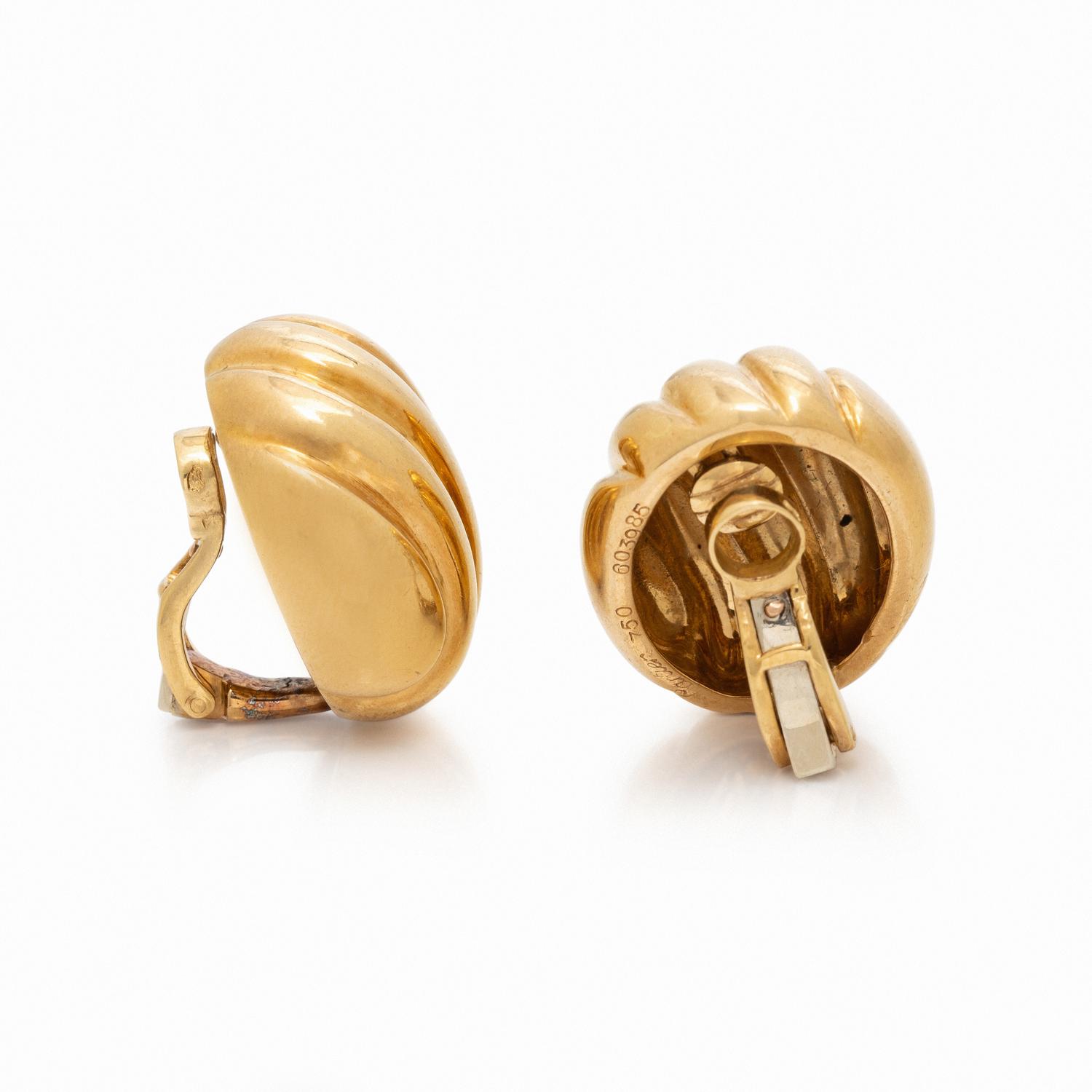 CARTIER, YELLOW GOLD EARRINGS