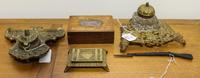 A Group of Five Table Articles. Height of box 1 5/8 x width 4 5/8 x depth 3 inches.